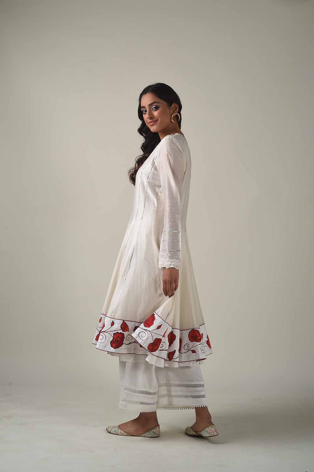 Handpainted Anarkali With Farshi Pyjamas