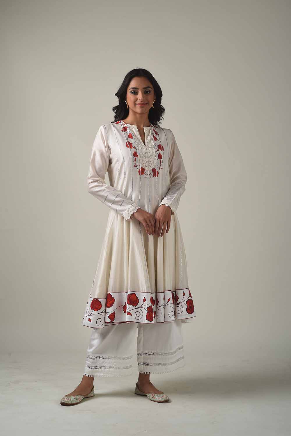 Handpainted Anarkali With Farshi Pyjamas