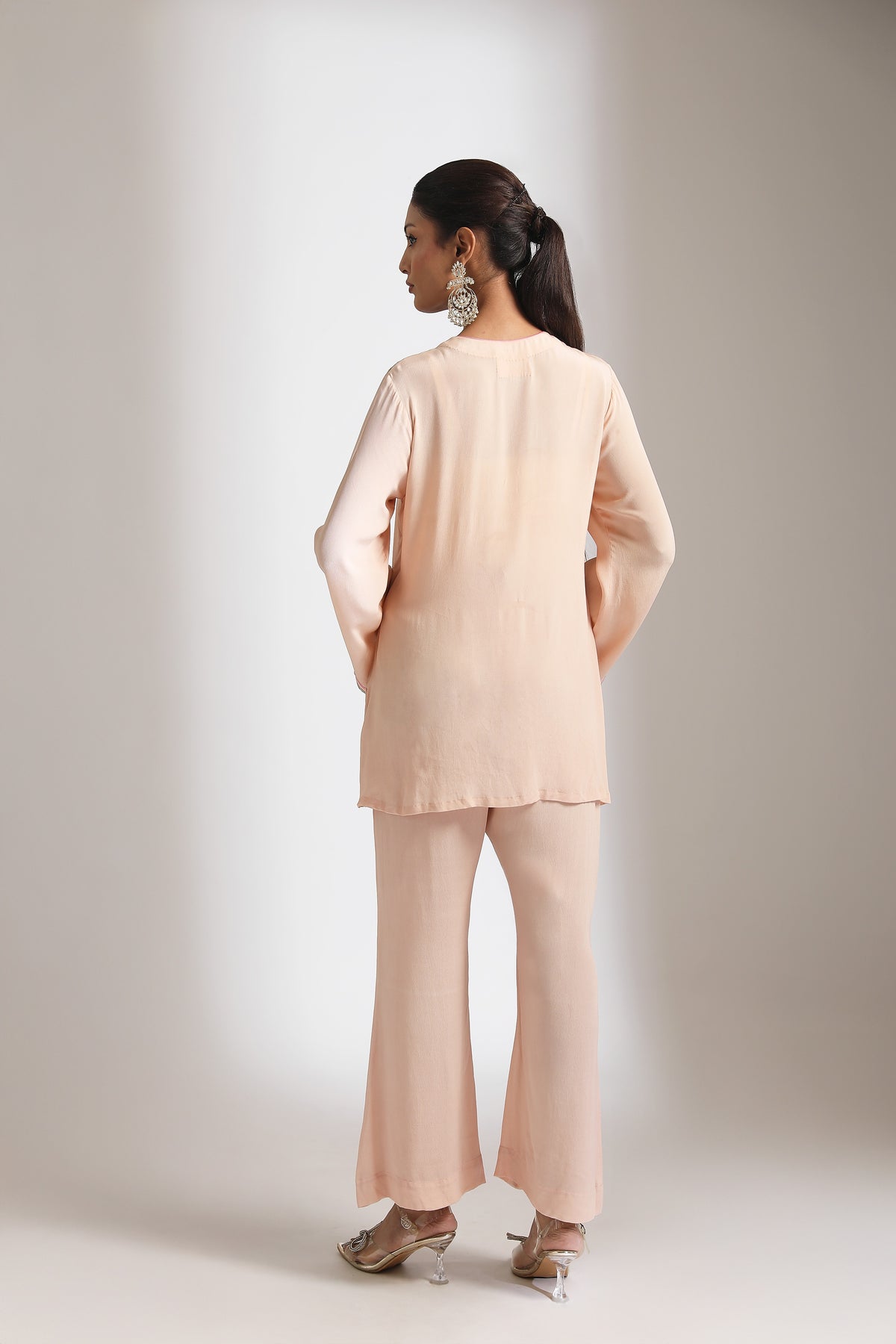 Peach Embroidered Co-Ord Set