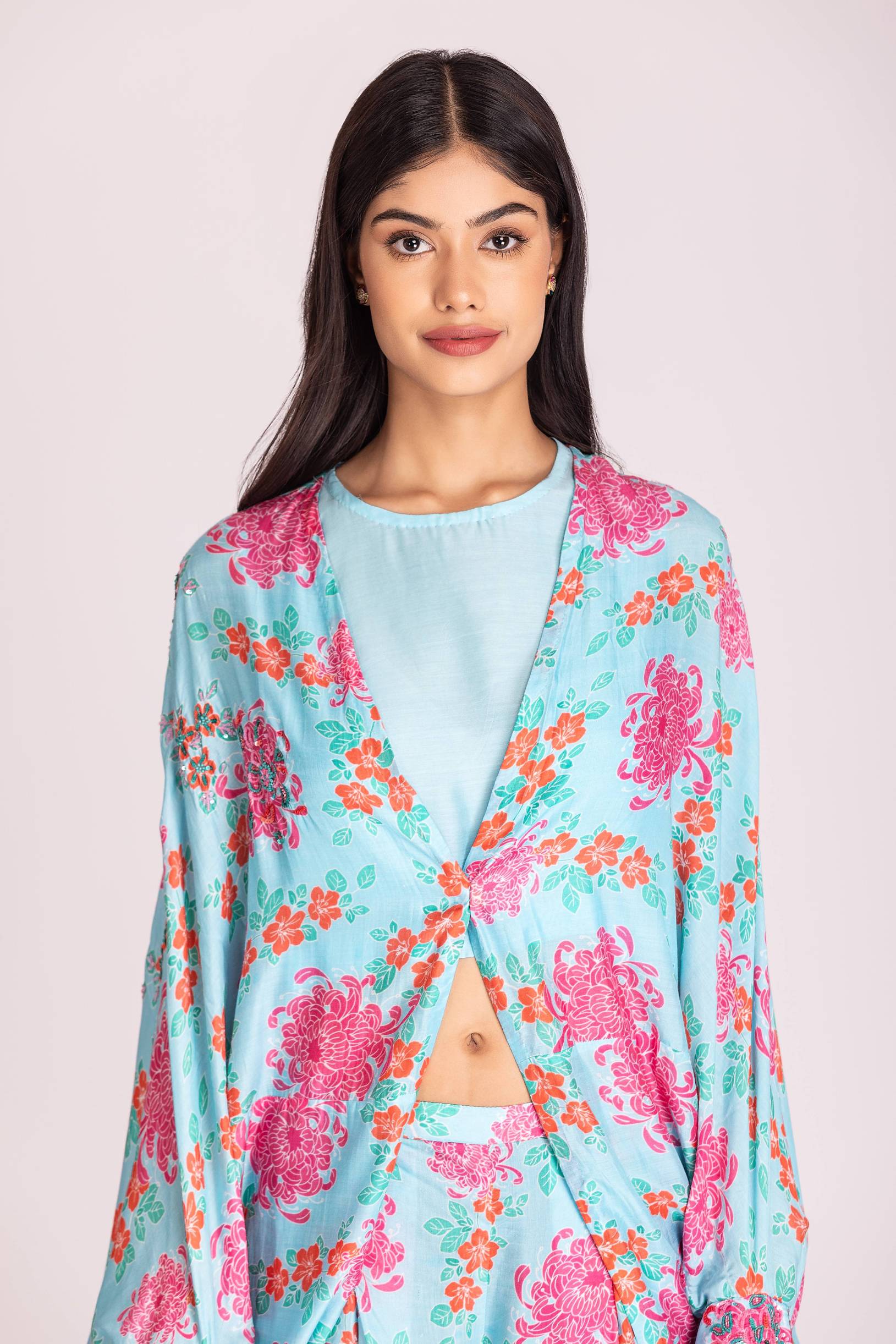 Digital Printed Cape Style With Pants