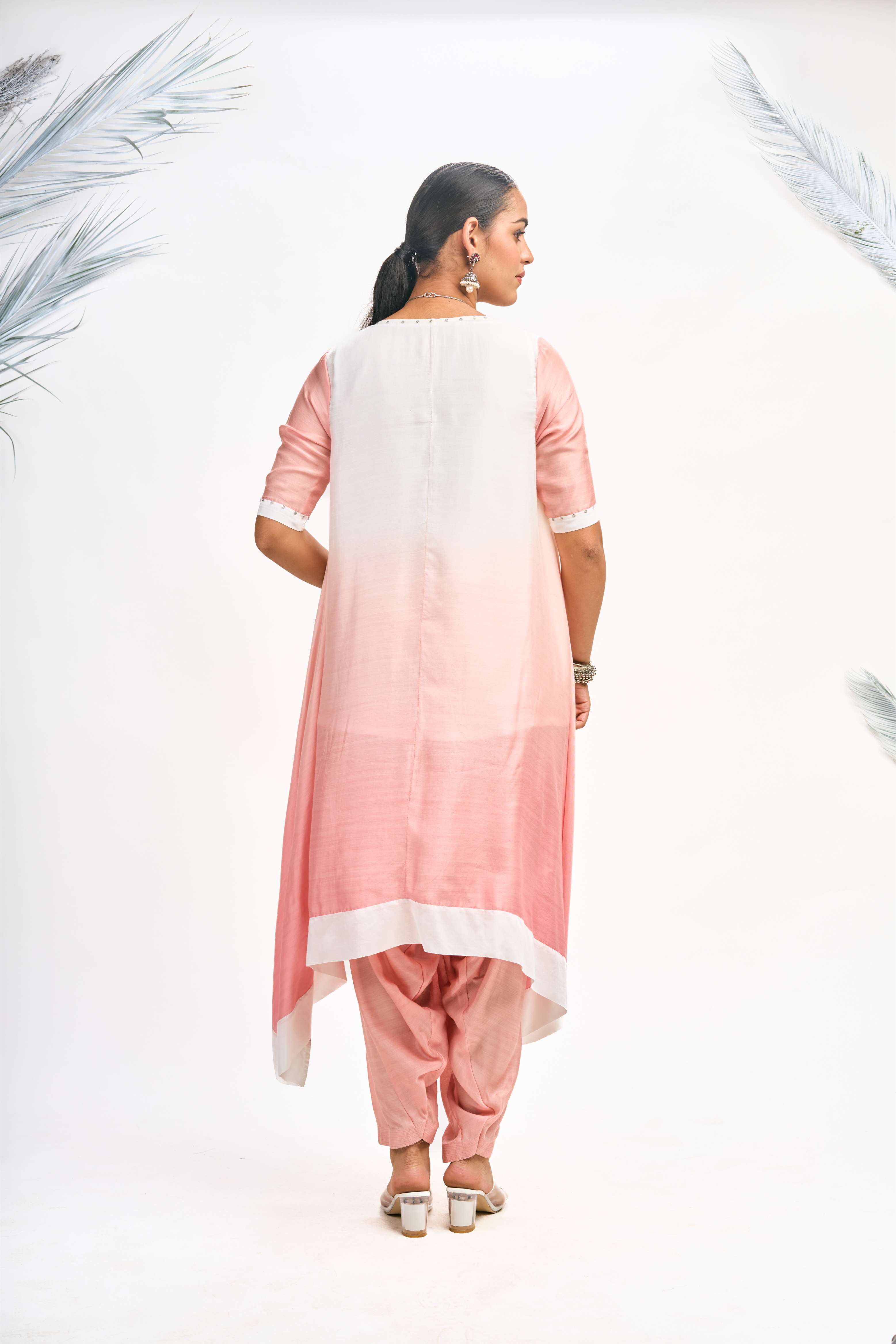 Peach Ombre Kurta Set