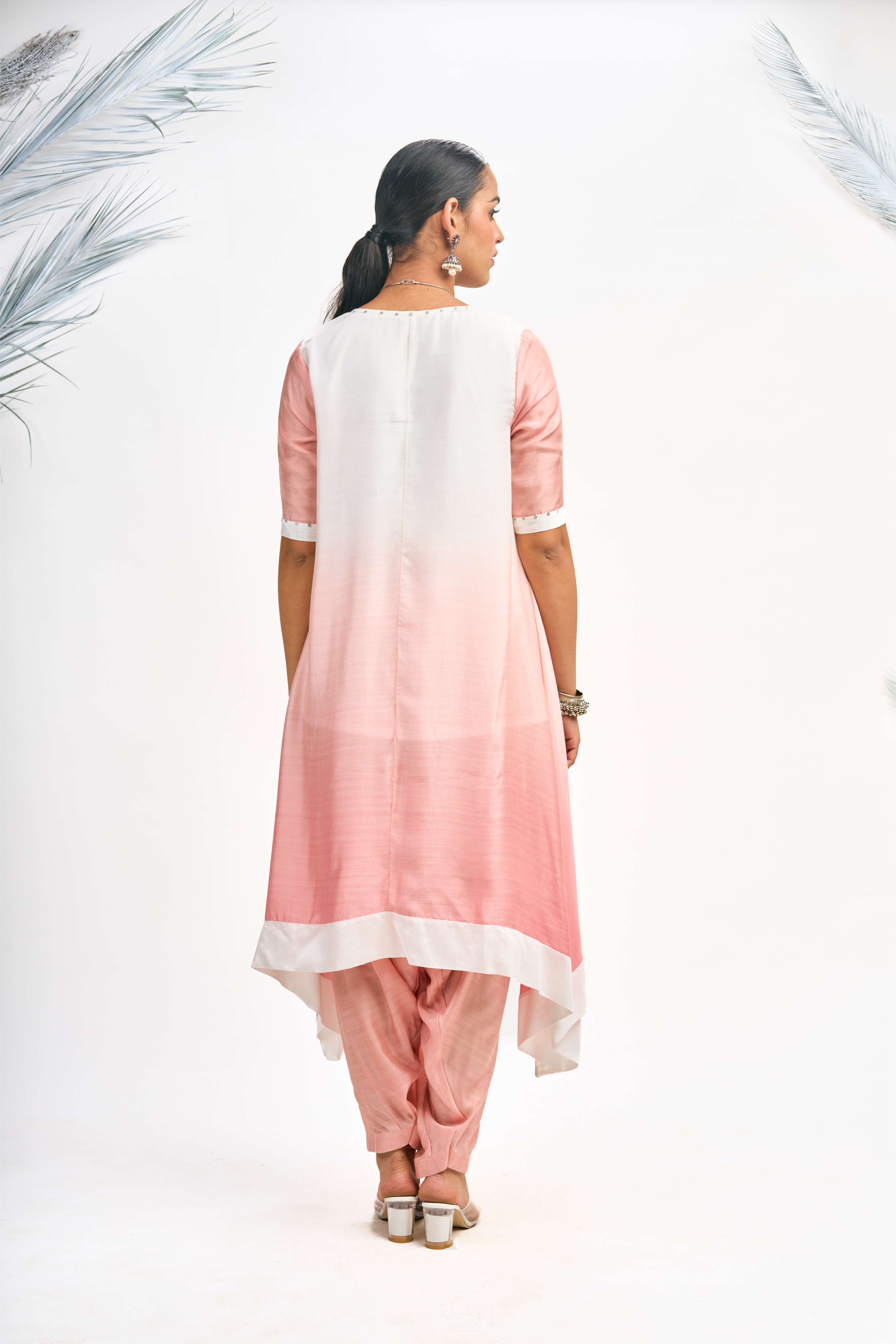 Peach Ombre Kurta Set